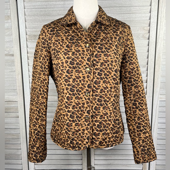 PANTOLOGY Quilted Leopard Print Jacket-10P - Picture 1 of 3